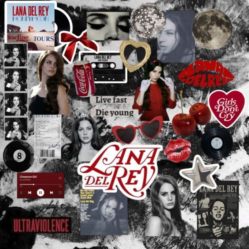 kit 30 adesivos Lana Del Rey | vinil à prova d’água