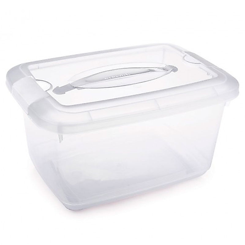 Caixa organizadora Gran Box Vision com alça Cristal 5,2L 2325 Plasútil