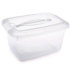 Caixa organizadora Gran Box Vision com alça Cristal 5,2L 2325 Plasútil