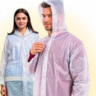 Kit Capa De Chuva Adulto Unissex Reutilizável Resistente Com Capuz Passeio Festas Impermeável