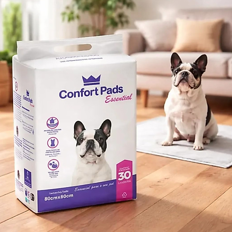 Tapete Higiênico Confort Pads Essential 80x60 Com 30 Unidades