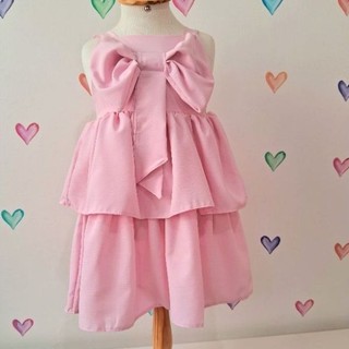 Vestido Infantil para Meninas Vestido Laço Vestido Rosa