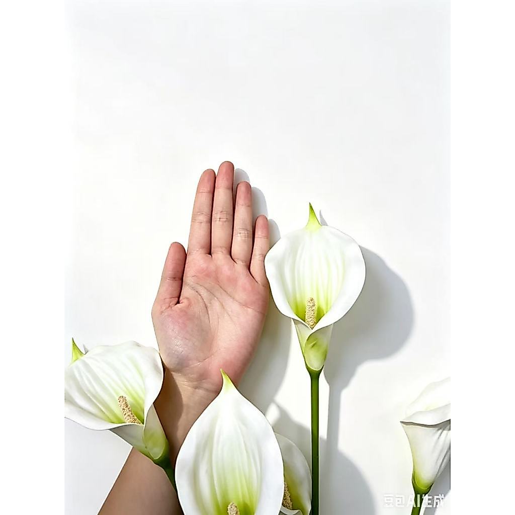 Buquê de Copo-de-Leite Artificial PU | 10 ate 30 flores para decoração de casa e casamento — imagem 2 de 2