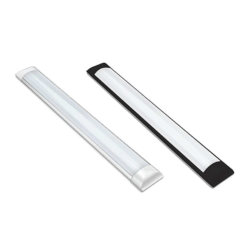 Kit 10 Luminaria linear led slim 36/40w Branco/Preto 120cm 3000K/4000K/ 6500K Tubular sobrepor calha