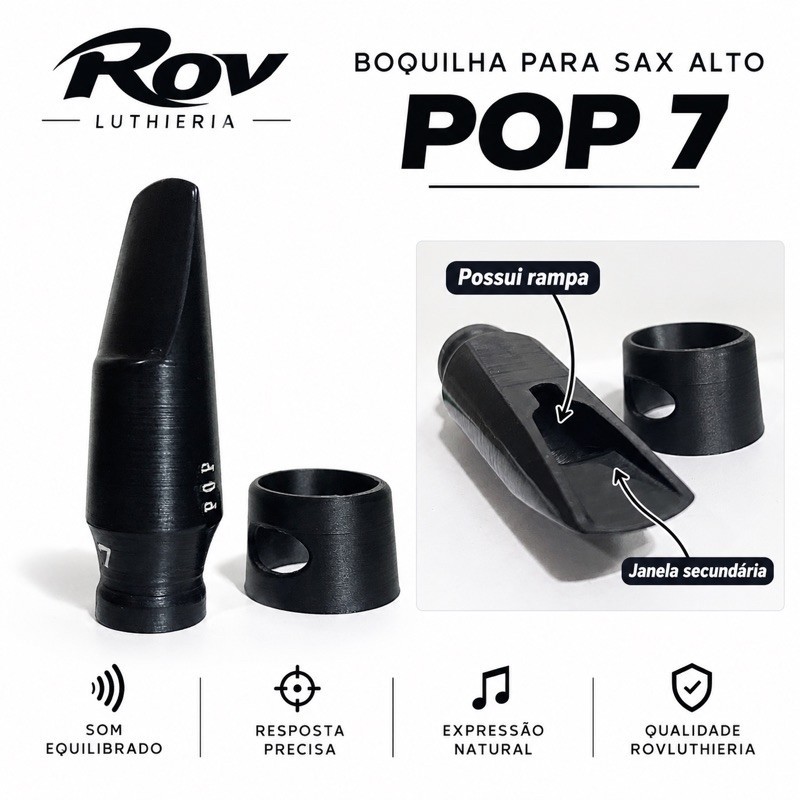 Boquilha para Sax Alto Pop 7