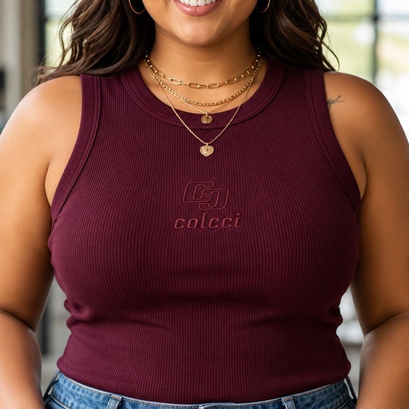 Regata Feminina Plus Size Canelada Algodão Elastano Básica Confortável
