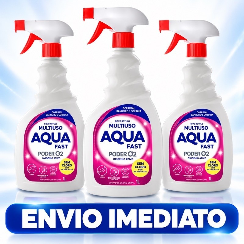 Multiusos Aquafast Poder O2 1L Sem Cloro: Limpa, Tênis, Mofo e Manchas