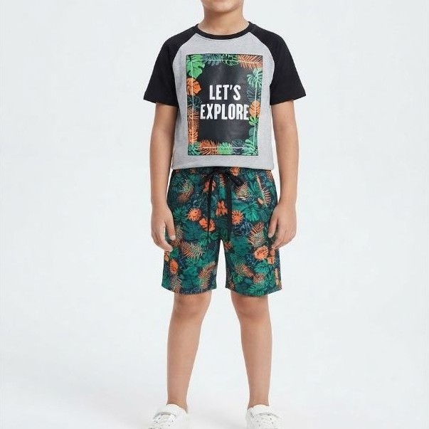 Conjunto Infantil e Juvenil Menino Tamanho 02 ao 14 Premium Masculino Verão