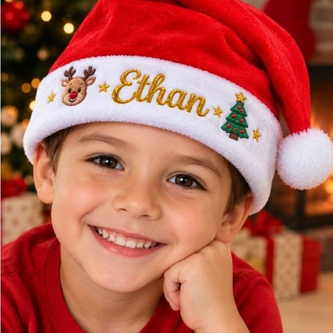 Touca Natalina Papai Noel - Gorro Natalino
