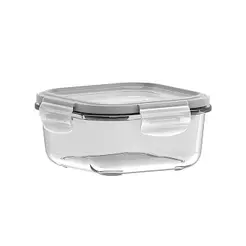 Pote Marinex Vedda Quadrada com Tampa Hermetica 540ml 6C050 - Embalagem com 6 Unidades