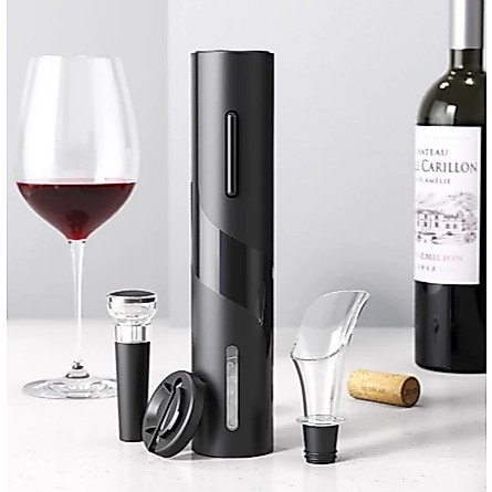 Abridor de Garrafas Elétrico Recarregável USB Automático Kit 4 Peças