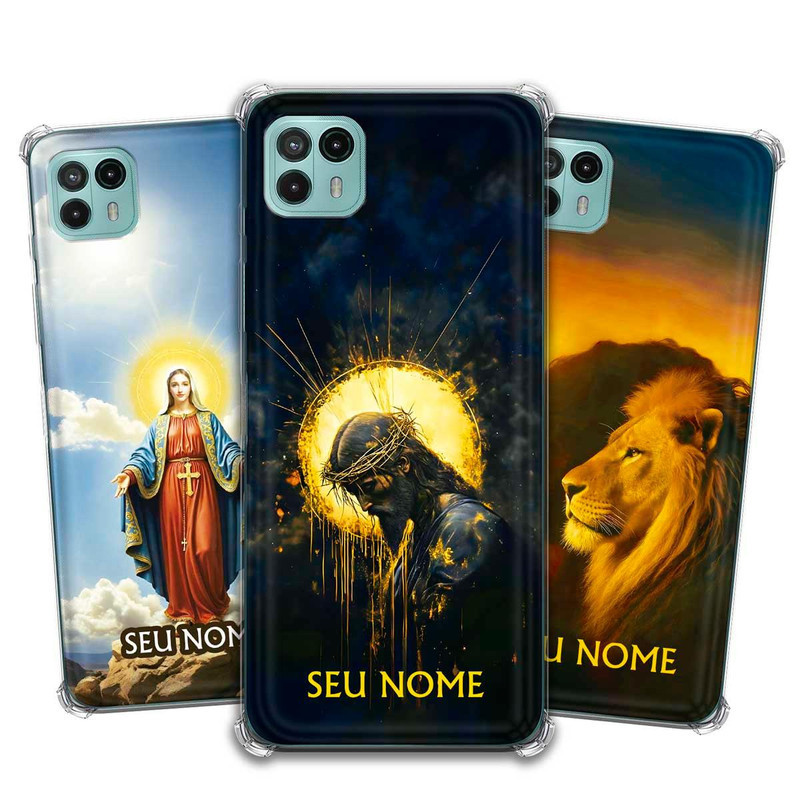 Capa/Capinha - Motorola Moto G50 5G - Jesus Fé Cristã Evangélica Personalizada com Nome