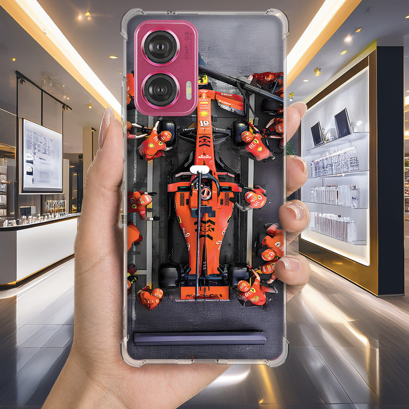 Capa Capinha MOTO G75 G73 G71 G62 G60S G60 G55 G54 G52 G50 G42 Anti-impacto Personalizada esporte CORRIDA F1 (4136)