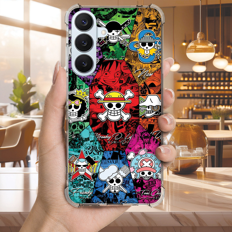 Capa Capinha GALAXY A20 A16 A15 A14 A13 A12 Anti-impacto Personalizada anime ONE PIECE (3472)