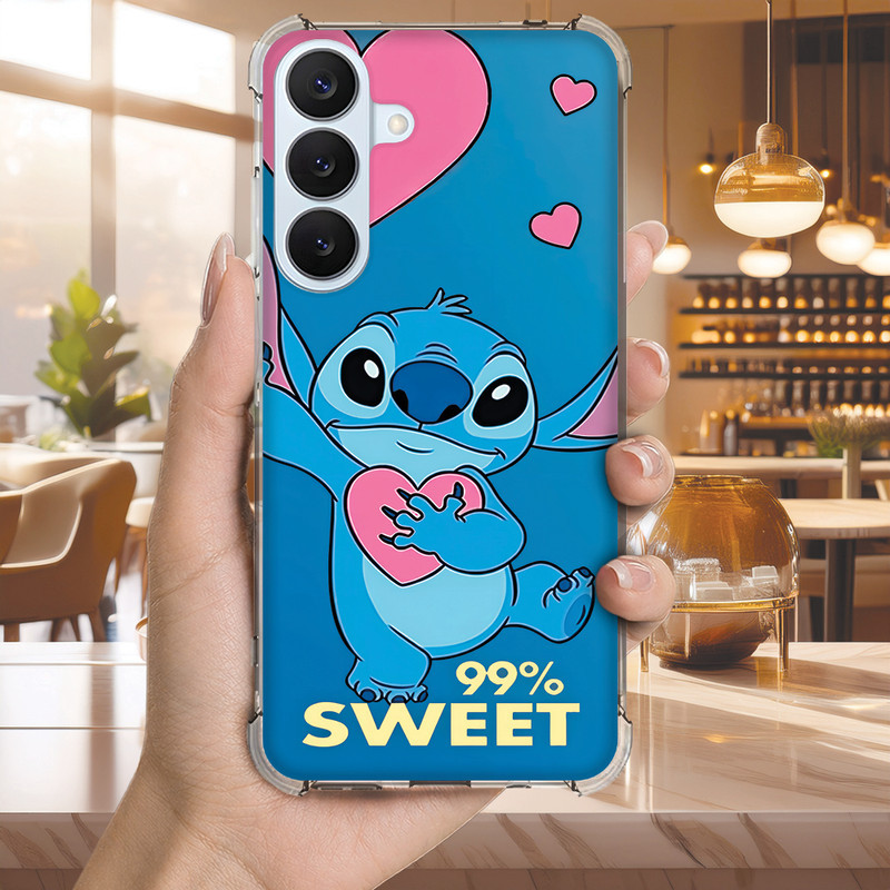 Capa Capinha GALAXY A04 A03 A02 M54 M53 M52 Anti-impacto Personalizada geek STITCH azul nome (3476)