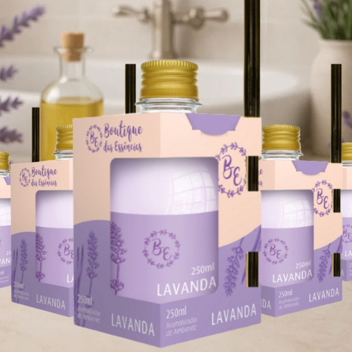 Kit 3 Aromatizador Ambiente 250ml Varetas BE Lavanda Difusor Cheiroso Casa