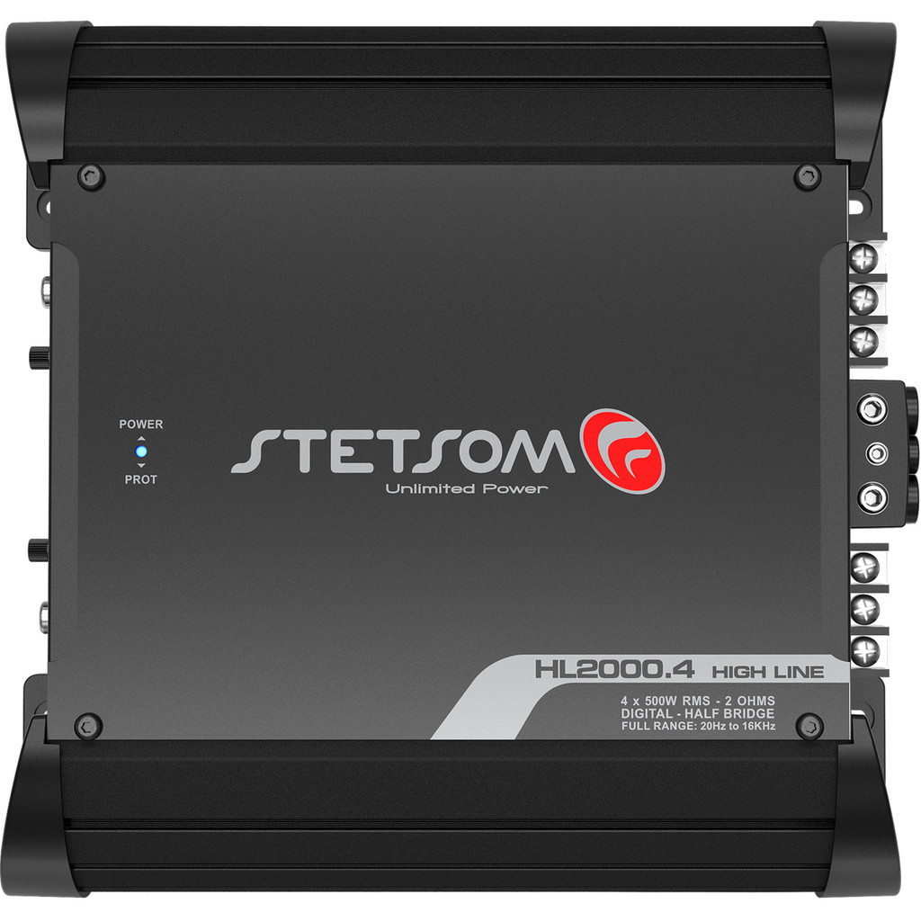 Módulo Automotivo Stetsom HL2000.4 4 Canais 2000W RMS Digital Som Automotivo 1 ou 2 Ohms