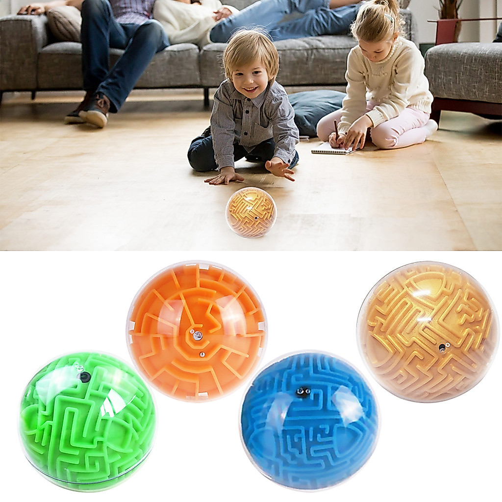 [Temponetics] 1Pcs Cube Game Mini 3D Magic Maze Puzzle Ball IQ Challenge Labirinto Brinquedos Cérebro Teaser Aprendizage