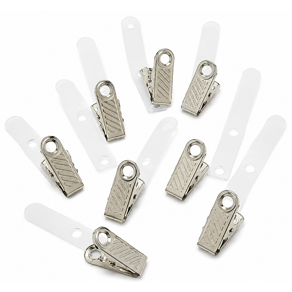 Presilha Jacaré com Alça Leitosa - Clips Jacaré para Crachá