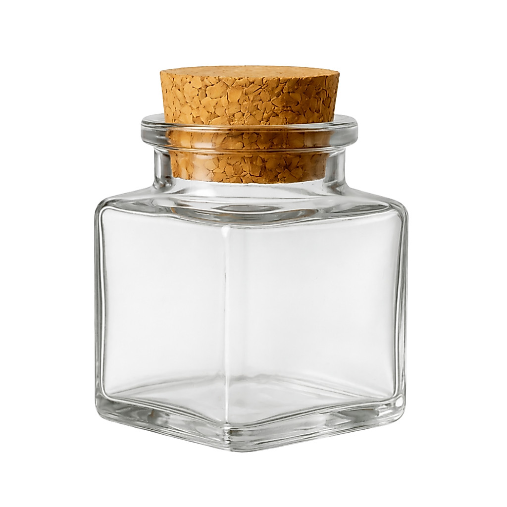Pote De Vidro 40ml Tampa Rolha Bambu Lembrancinha Tempero Cozinha Velas Multi Utilidades Resistente