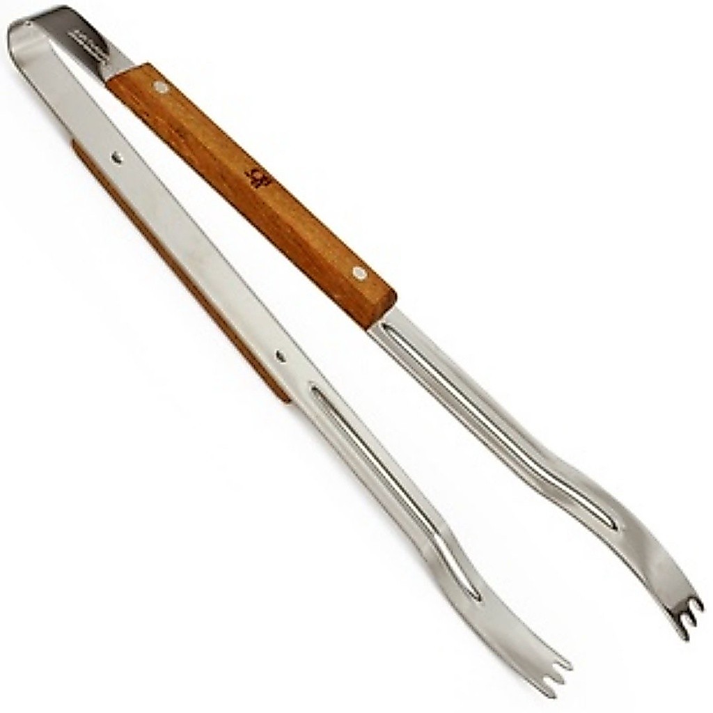 Pegador Churrasco Aço Inox com Cabo de Madeira 37,8cm