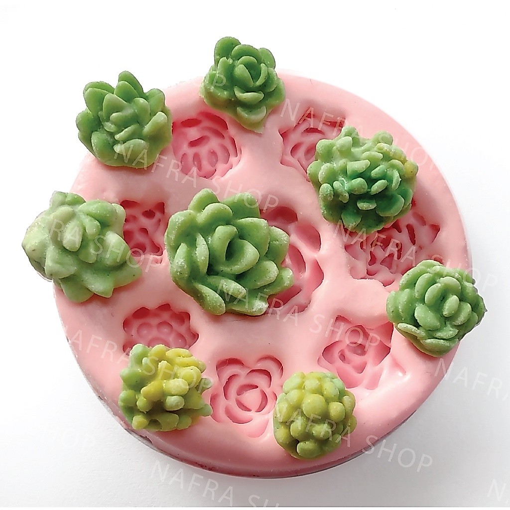 Molde De Silicone Suculentas Mini Florzinha Confeitaria