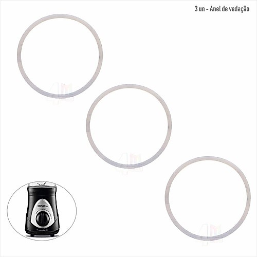 3 Un Anel Vedação Acoplamento Mondial Personal Blender Dg 01