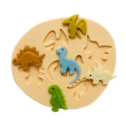 MOLDE DE SILICONE DINOSSAUROS, RESINA, CONFEITARIA, BISCUIT