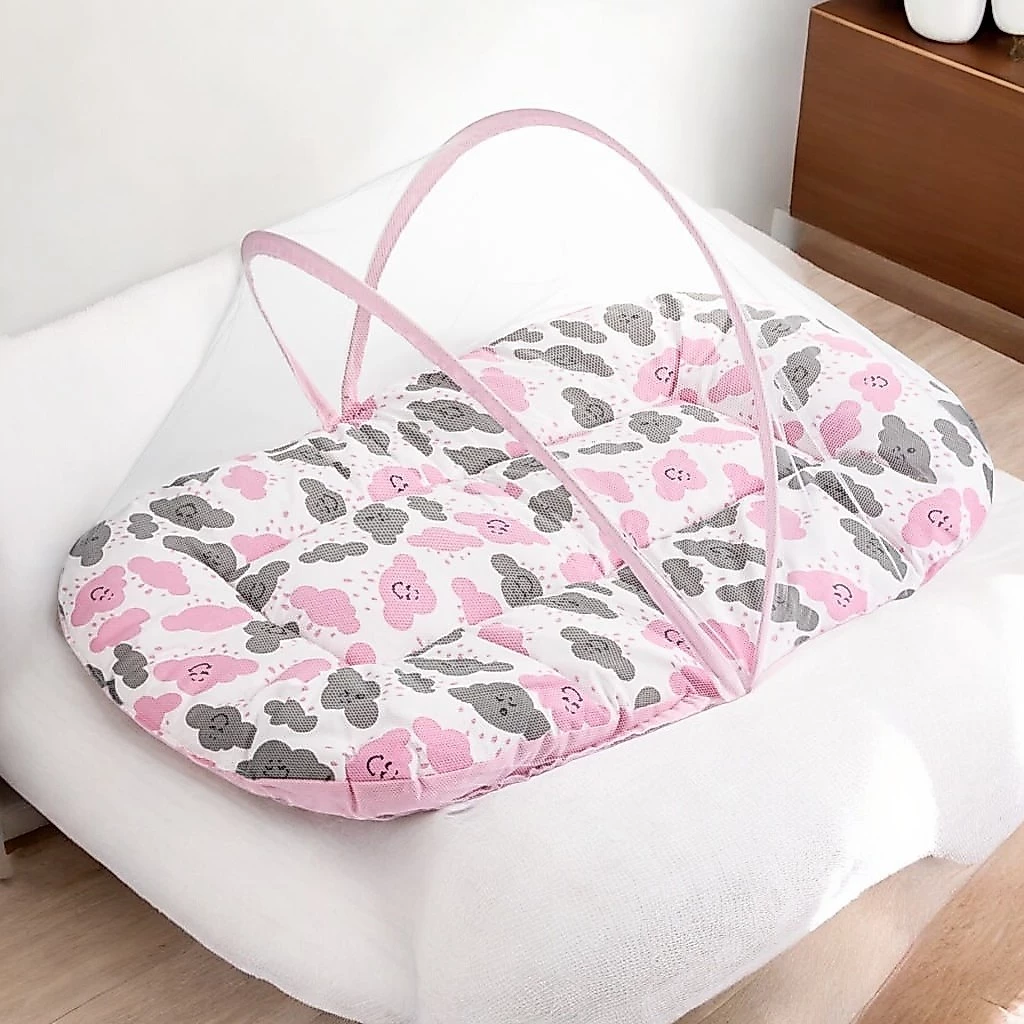 Berço de Bebê Portátil Com Mosquiteiro Menino e Menina - Várias Estampas — imagem 1