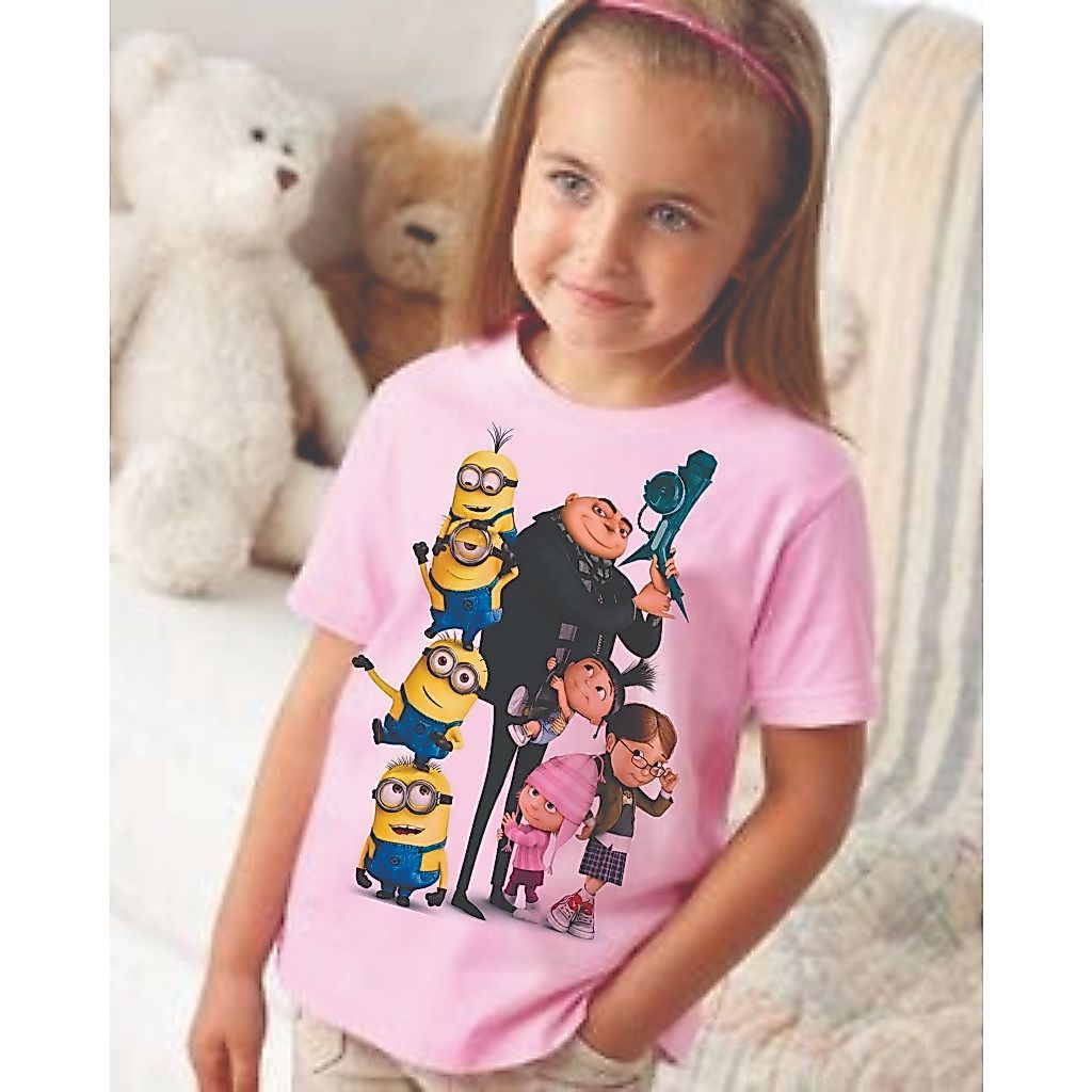 CAMISETA INFANTIL FEMININA MINIONS BLUSINHA INFANTIL
