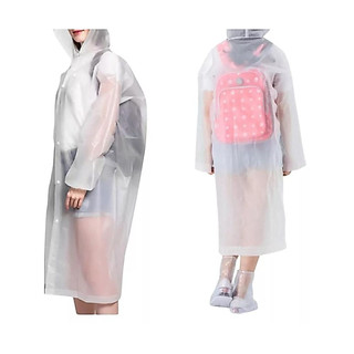 1/2 capa chuva com Gabardina grossa e comprida transparente reforçada reutilizável