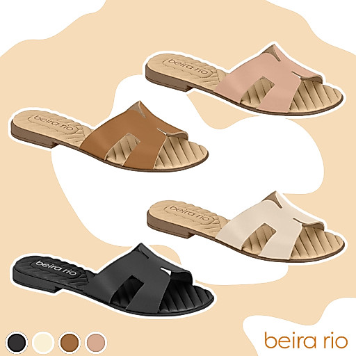 Sandália Feminina Beira Rio Confortavel Delicada Moderna Estilosa Elegante Casual