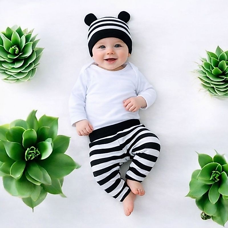 Conjunto Bebê Listras Unissex