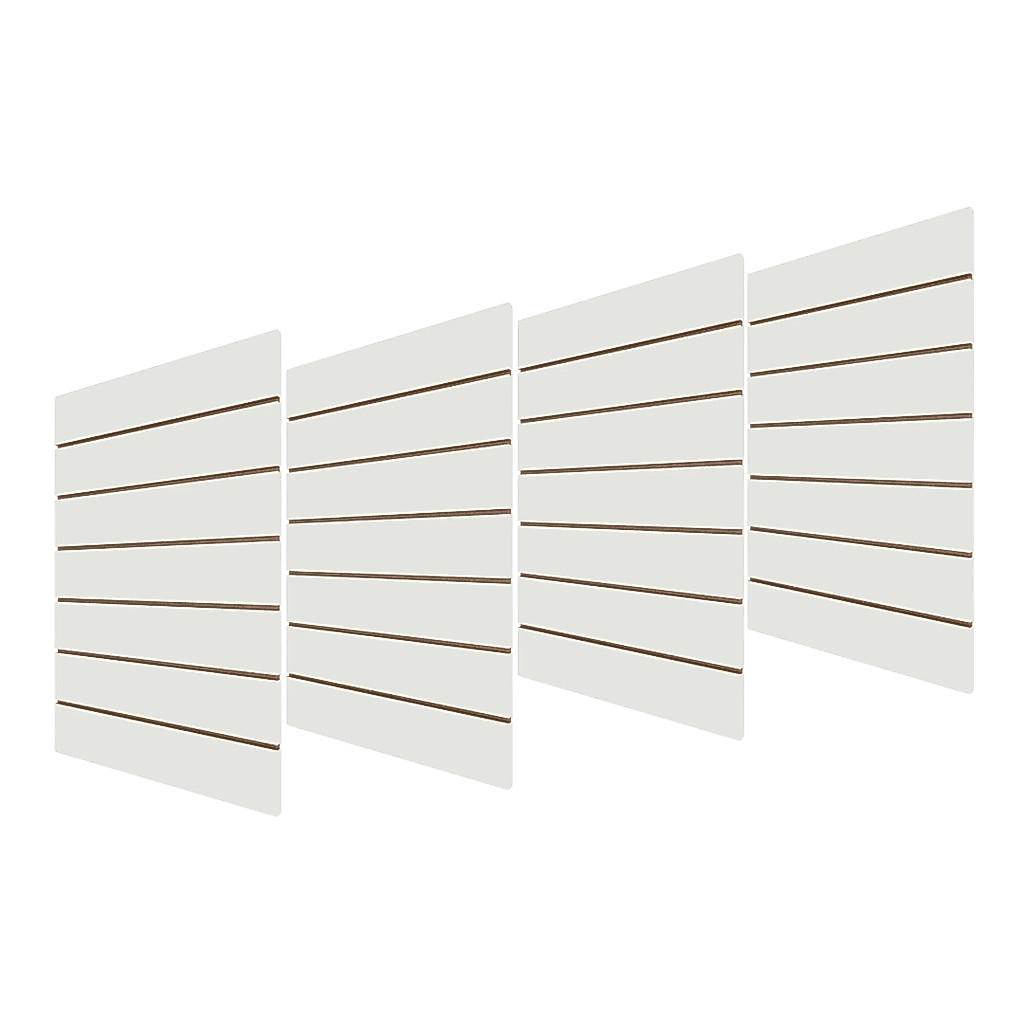 Kit 4 Painéis Canaletados. MDF 90x60 Branco painel expositor