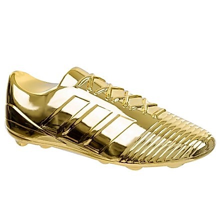 CHUTEIRA DE OURO DECORATIVA - CHUTEIRA DECORAÇÃO FESTA FUTEBOL MR