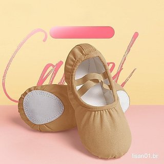 Sapatos de balé Adultos/Crianças (24-44) Suave Sole Dança Ginástica Treino Marrom Branco198 VV MM