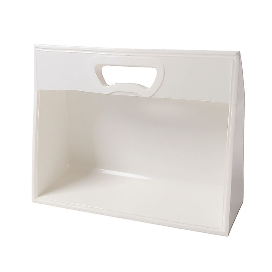Sacola Transparente Fosca Horizontal Pvc Alça Plana Branca - 22x30x9cm - 10 unidades - Cromus - Rizzo