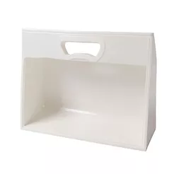 Sacola Transparente Fosca Horizontal Pvc Alça Plana Branca - 22x30x9cm - 10 unidades - Cromus - Rizzo
