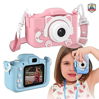 Mini Câmera Infantil Temática Unicórnio com Estojo de Silicone - Diversão com Fotos e Jogos