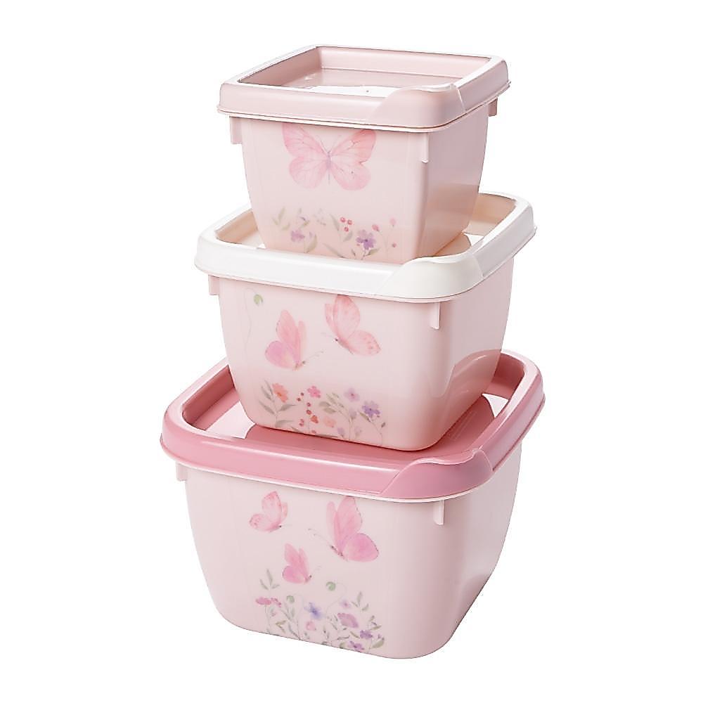 Kit 3 Potes Jardim Encantado Papinha Lancheira Plasútil