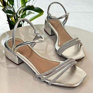 mega queima de estoque de inverno envio imediato Sandália salto bloco 4c strass saltinho de brilhante pedrinhas T3STS