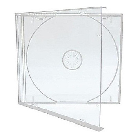 6 UN BOX ACRILICO PARA CD - CAIXA TRANSPARENTE
