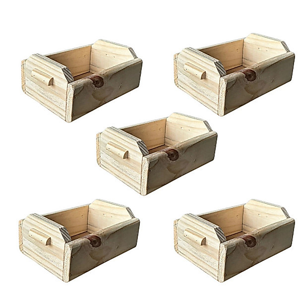 Kit com 5 Caixote De Madeira De Pinus Nwbr 15x20cm — imagem 2 de 2