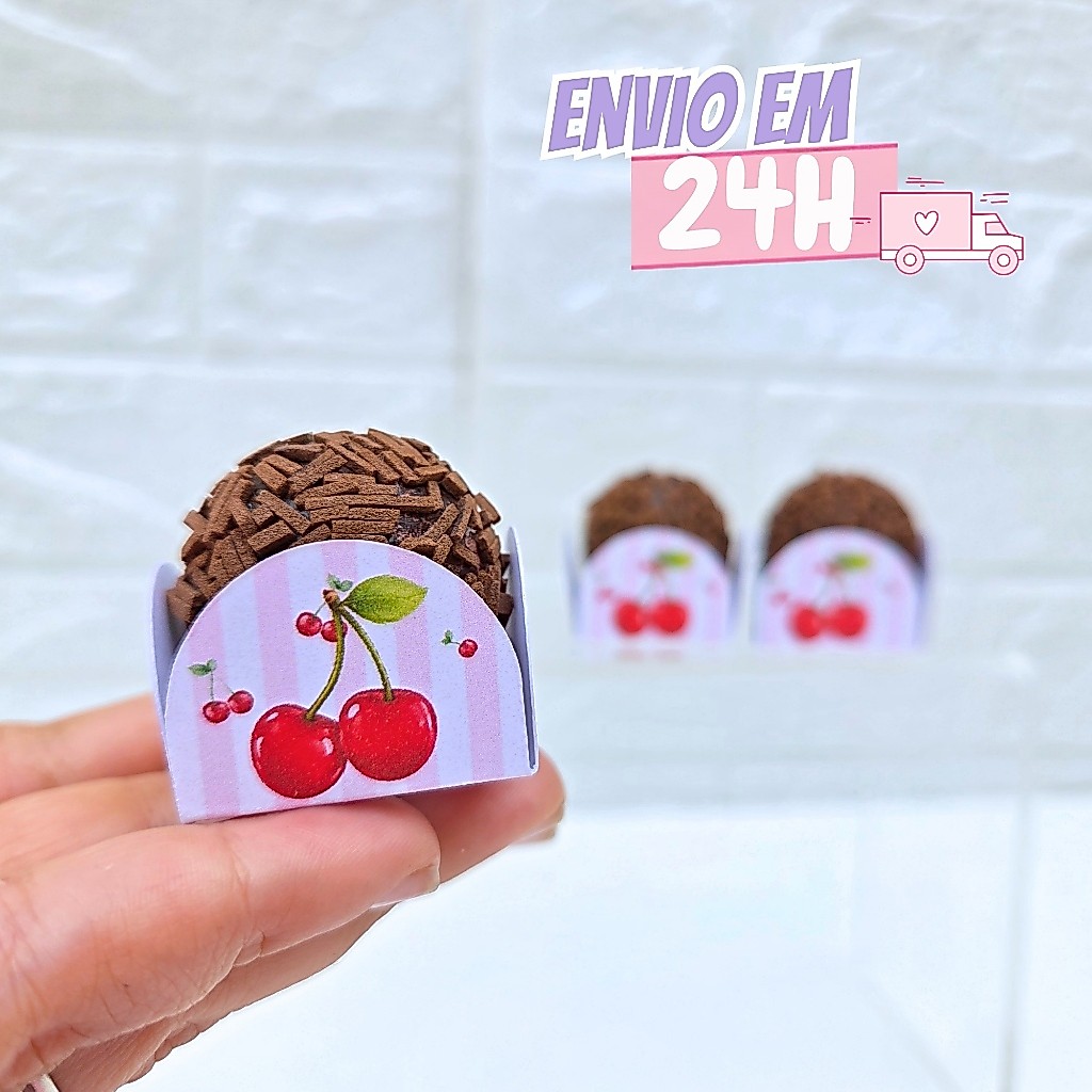 Forminha De Doces Cereja | Cerejinha Personalizados | Lembrancinha de Festa | Aniversário