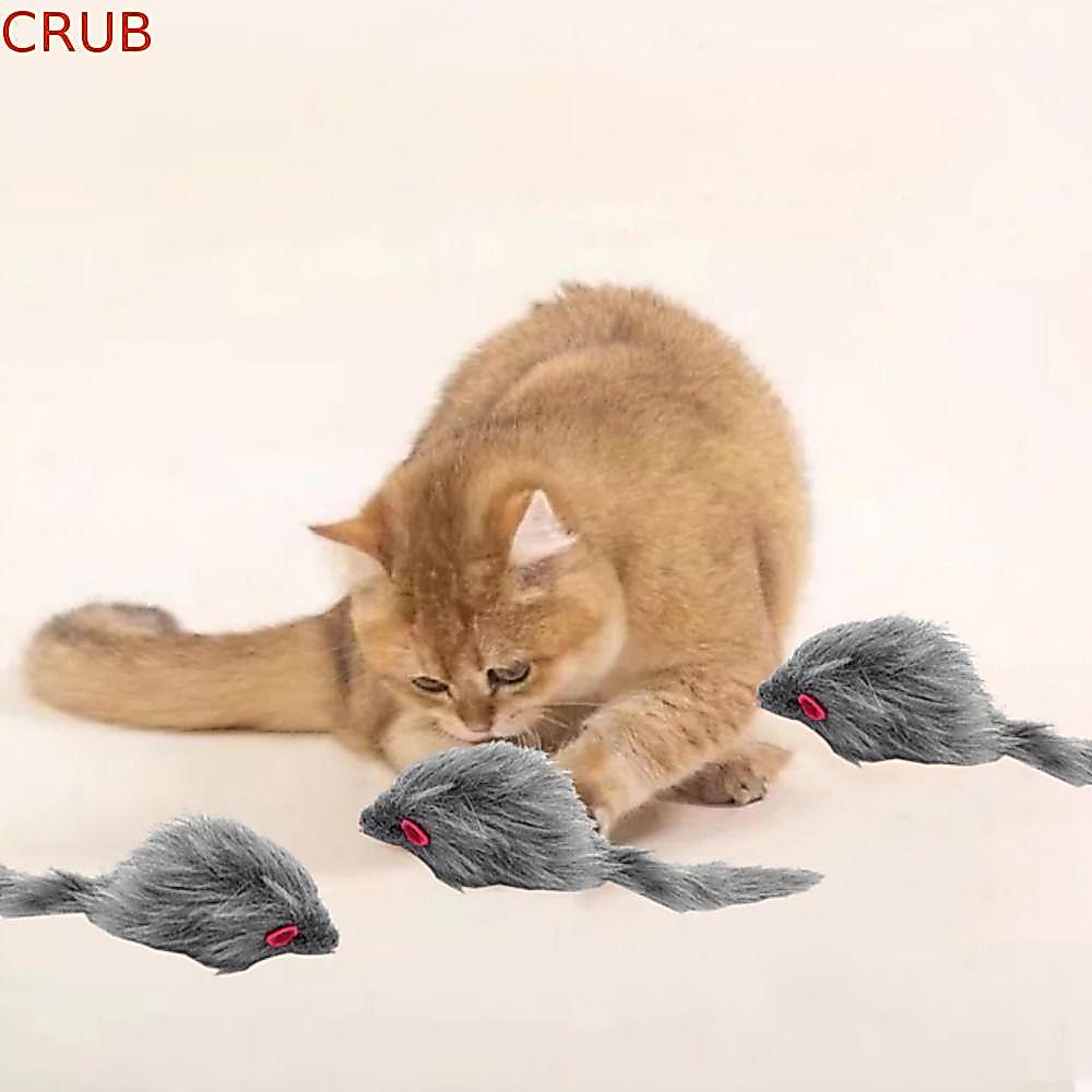 Brinquedo De Gato De Rato De Pelúcia Cinza , Brinquedos De Animais De Estimação Falso De Simulação Macia Ratos De Cauda
