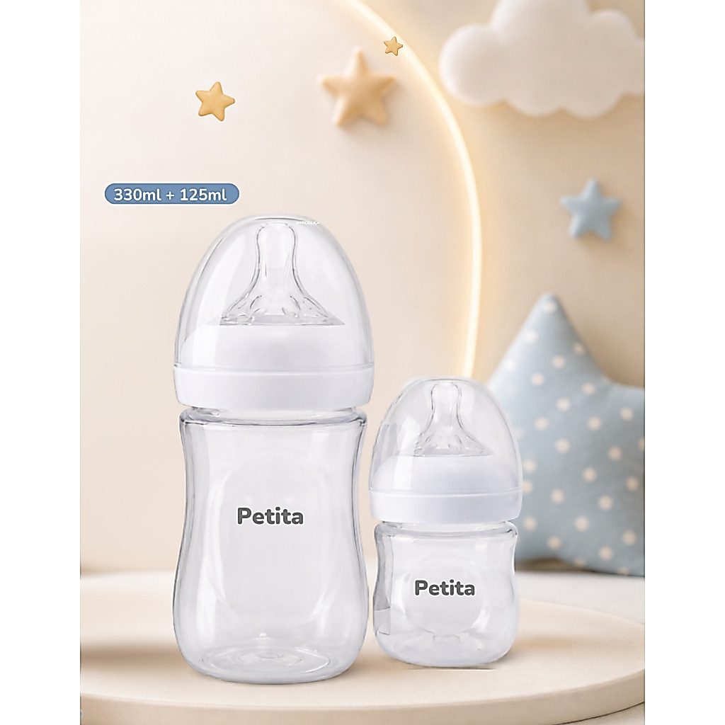 Kit 2 Mamadeiras Anticolica Petita Big Flow 330ml 125ml