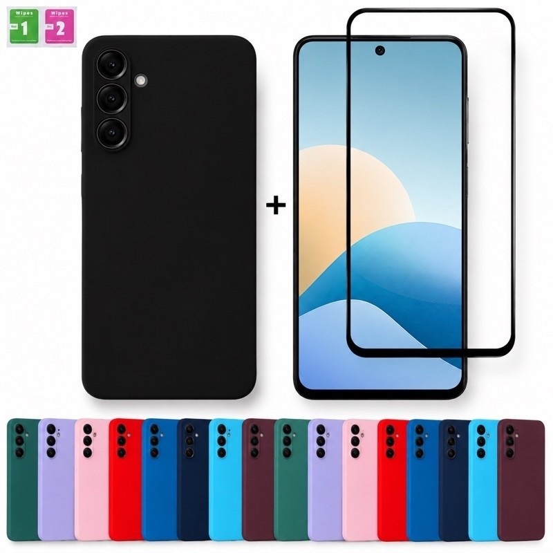 Kit Capa + Película Para Samsung Galaxy A17 4G \ A17 5G Capinha Aveludada