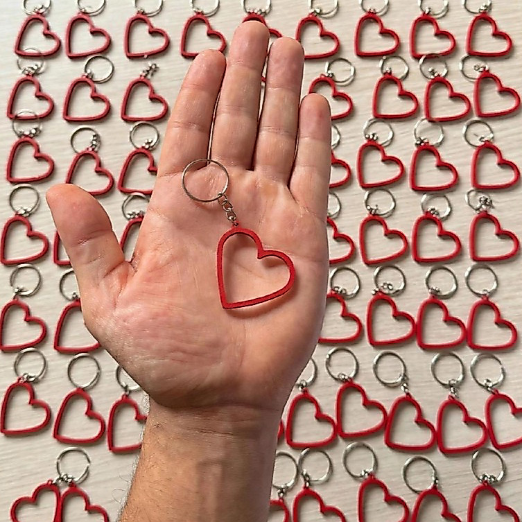 KIT Chaveiro Coração Lembrancinha Brinde Casamento Aniversario Dia dos Namorados Eventos