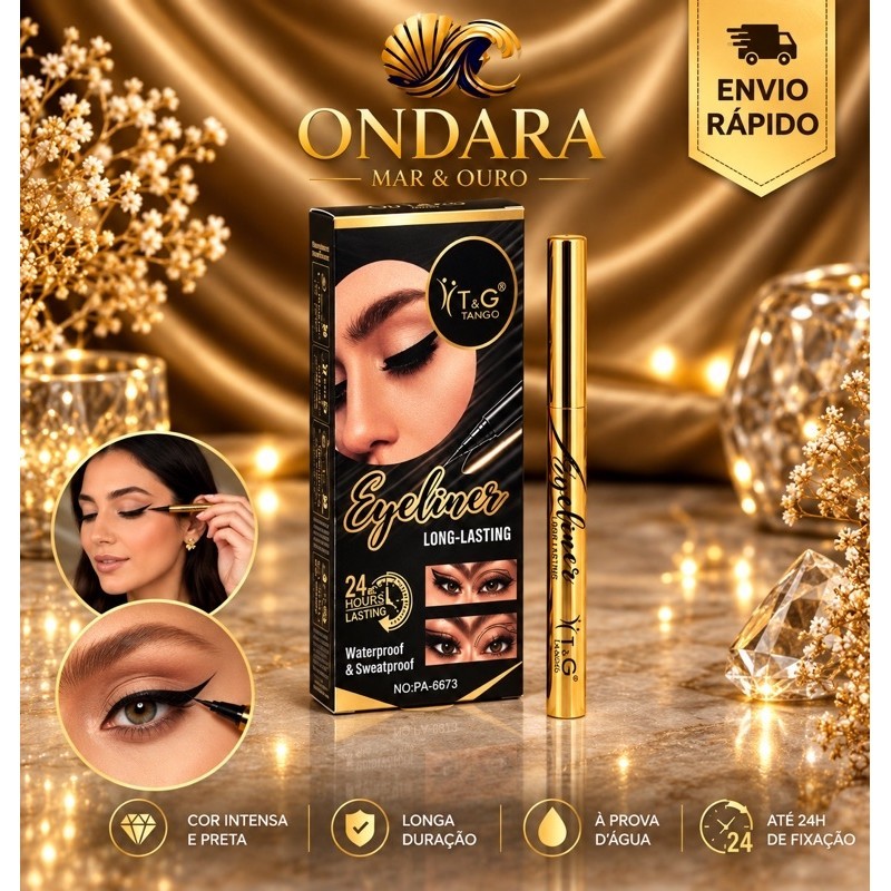 Delineador Líquido Preto T&G Tango Long Lasting À Prova D’Água Ponta Fina Traço Preciso Descrição: