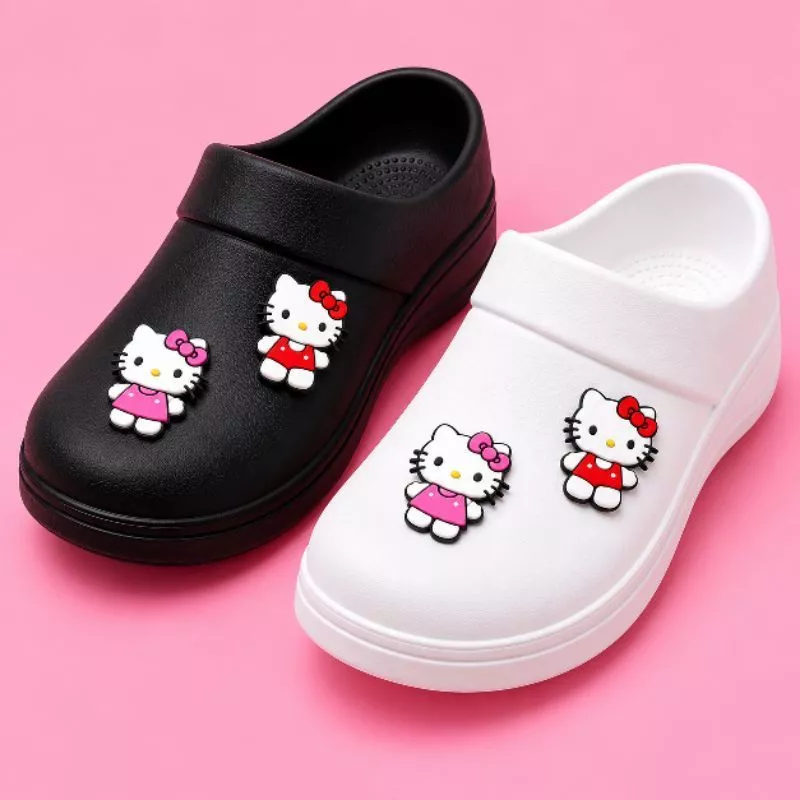 Sapato EPI Proteção Profissional Cozinha Limpeza Eva Trabalho Hello kitty Serviço Geral Antiderrapante (Nr-32 Hello) — imagem 1